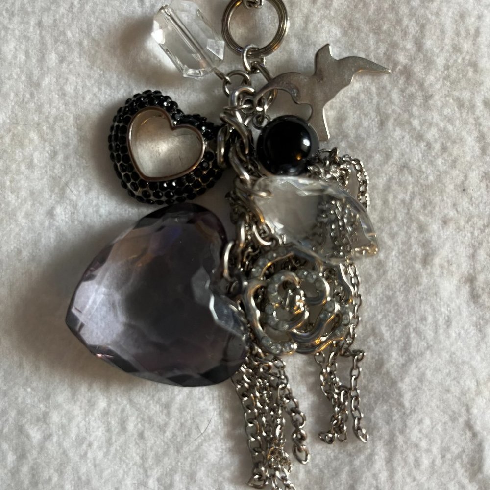 ‘Funky’ Silver Tone w/ Crystals & Charms by Avenue - Picture 1 of 6